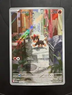 Pokemon TCG Litleo 139/132 ME01: Mega Evolution Illustration Rare Holo ENG - Image 1