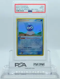 POKEMON EX DELTA SPECIES RAIN CASTFORM #26 REVERSE HOLOFOIL PSA 9 MINT #28601724 - Image 2