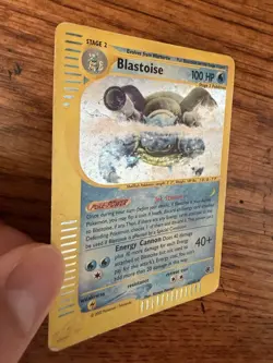 Pokemon TCG Blastoise 004/165 Expedition Holo Rare English Stage 2 100 HP 2002 - Image 2