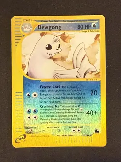 Pokemon Dewgong 7/144 Skyridge Reverse Holo Rare e-Reader 80 HP 2003 #7 - Image 2