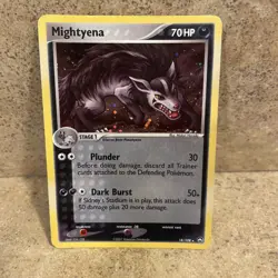 Mightyena - 18/108 (Cosmos Holo) Holo Rare 18/108 - Pokemon TCG 2007 - MP - Image 2