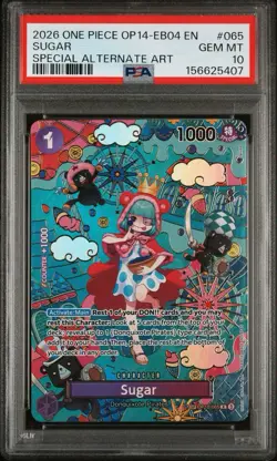 2026 ONE PIECE OP14 EB04 #065 AZURE SEA'S SEVEN SUGAR SP SPECIAL ALT ART PSA 10 - Image 1
