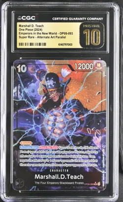 2024 Emperors in the New World #OP09-093 Marshall D. Teach CGC 10 - Image 1