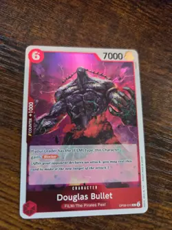 One Piece Wings Of Captain English Card Game Holo Carte Douglas Op06-010 - Image 1