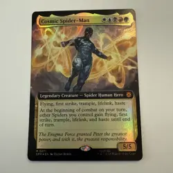Cosmic Spider-Man FOIL Extended Art 271 Spider-Man SPM MTG Mythic Unplayed Mint - Image 1