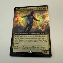 Cosmic Spider-Man FOIL Extended Art 271 Spider-Man SPM MTG Mythic Unplayed Mint - Image 3