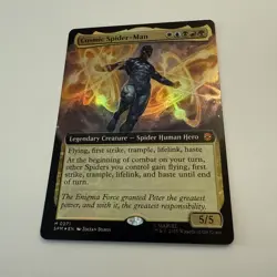 Cosmic Spider-Man FOIL Extended Art 271 Spider-Man SPM MTG Mythic Unplayed Mint - Image 4