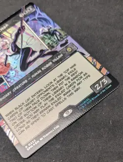 Black Cat, Cunning Thief (Borderless) FOIL - MTG Magic Spiderman - Crimped - Image 3