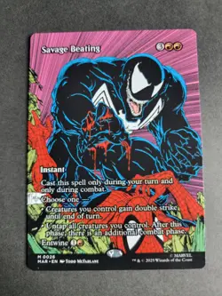 Savage Beating (Borderless) Mythic MTG Spider-Man Eternal - Image 1