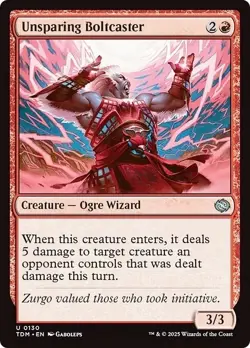 UNSPARING BOLTCASTER mtg NM-M Tarkir Dragonstorm Uncommon - Image 1