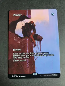 Ponder (Borderless) Mythic MTG Spider-Man Eternal - Image 1