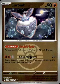 Carbink - 117/217 (Love Ball) 117/217 Pokemon ME: Ascended Heroes Uncommon NM - Image 1