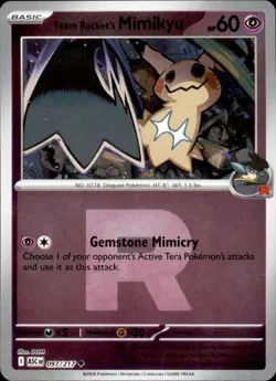 Team Rocket's Mimikyu (Team Rocket) 097/217 Pokemon Ascended Heroes Uncommon NM - Image 1