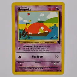Slowpoke 67/82 Team Rocket Pokemon WOTC Vintage Common Non Holo - Image 1