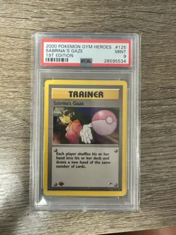 Sabrina's Gaze PSA 9 2000 Pokemon Gym Heroes 1st Edition #125/132 - Image 1