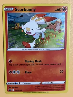 Whole Swirl Scorbunny SWSH244 Promo Cosmos Holo Pokemon NM 🌀 - Image 1
