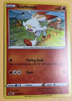 Whole Swirl Scorbunny SWSH244 Promo Cosmos Holo Pokemon NM 🌀 - Image 3