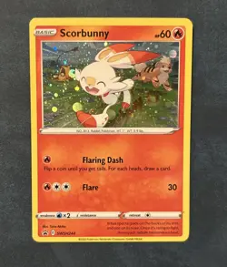 Pokemon TCG Scorbunny SWSH244 Black Star Promo Lost Origin Holo - Image 1
