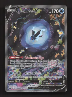 Lumineon V GG39/GG70 Holo V Rare Crown Zenith Galarian Gallery Pokemon Holo NM - Image 1