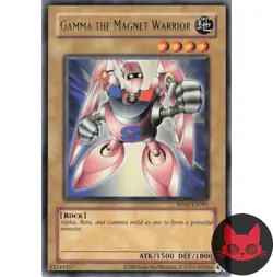 Yugioh Gamma The Magnet Warrior RP02-EN091 Reprint Rare NM - Image 1