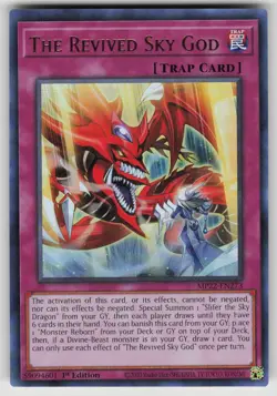 The Revived Sky God MP22-EN273 2022 Ultra Rare Yu-Gi-Oh 1st Edition NM - Image 1