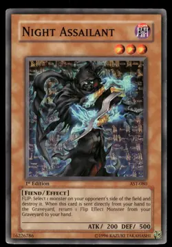 Night Assailant AST-080 Common / Short Print Ancient Sanctuary Yu-Gi-Oh NM - Image 1