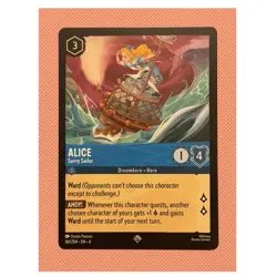 Disney Lorcana TCG Alice-Savvy Sailor Character Card Regular Standard 161/204 - Image 1