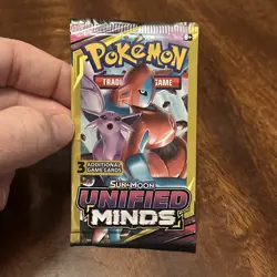 Pokemon Unified Minds 3 Card Mini Booster Pack Sealed - Image 1