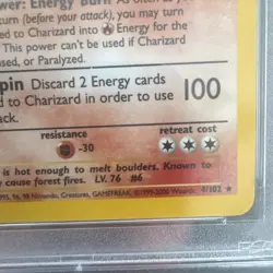 Charizard Base Set "4th Print" 1999-2000 Pokemon Card Holo #4 PSA 5 Mislabel - Image 2