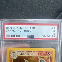 Charizard Base Set "4th Print" 1999-2000 Pokemon Card Holo #4 PSA 5 Mislabel - Image 4