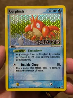 2005 Pokemon CORPHISH Ex Deoxys REVERSE HOLO STAMPED Set Series Card 57/107 LP - Image 1
