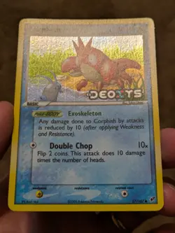 2005 Pokemon CORPHISH Ex Deoxys REVERSE HOLO STAMPED Set Series Card 57/107 LP - Image 2