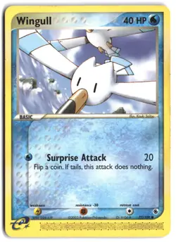 Wingull #77/109 Trading Card EX Ruby & Sapphire 2003 LP - Image 1