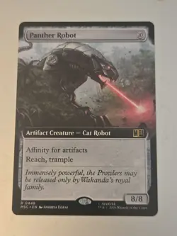Mint/Near-Mint, English - 1 x MTG Panther Robot - Extended Art Commander: Marvel - Image 1