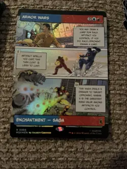 Armor Wars Borderless Foil Marvel Super Heroes Mtg Nm 0305 - Image 1