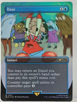 *FOIL* Magic the Gathering Secret Lair: Spongebob Daze 1934 MTG - Image 1