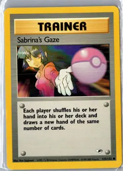 Sabrina's Gaze 125/132 Common Gym Heroes Pokemon Unlimited Moderately Played - Image 1
