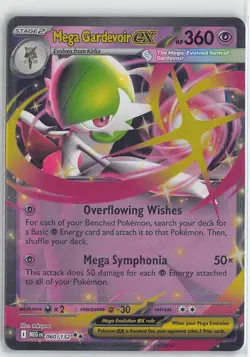 Pokemon TCG Mega Evolutions Base Set Double Rare #60 Mega Gardevoir ex - Image 1