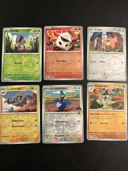 Pokemon Journey Together 6 Card Reverse Holo Lot NM - Image 1