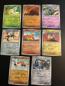 Pokemon Journey Together 8 Card Reverse Holo Lot NM - Image 1