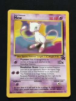 Mew BLACK STAR PROMO 8 Pokemon TCG WOTC 2000 - Image 3