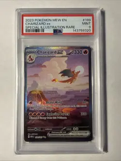 2023 POKEMON MEW EN-151 SPECIAL ILLUSTRATION RARE #199 CHARIZARD EX PSA 9 - Image 1