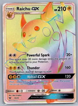 Pokemon Shining Legends - Raichu GX 75/73 Secret Rare NM - Image 1