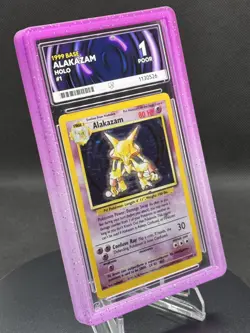 🧠🔥 Pokemon TCG – Alakazam 1/102 – Base Set (1999) – Holo Rare – ACE 1 + GG - Image 3