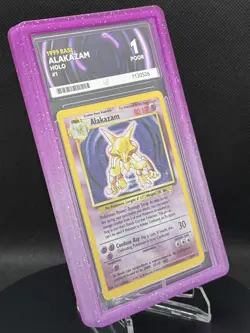 🧠🔥 Pokemon TCG – Alakazam 1/102 – Base Set (1999) – Holo Rare – ACE 1 + GG - Image 4