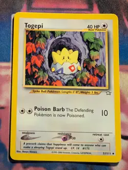 Togepi 51/111 Neo Genesis Pokemon LP/MP - Image 1