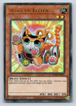 Wind-Up Kitten - MAZE-EN041 - Ultra Rare - 1st Edition - Yugioh - Image 1