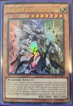 YuGiOh Black Luster Soldier - Sacred Soldier Ultra Rare BOSH-EN097 - Image 1