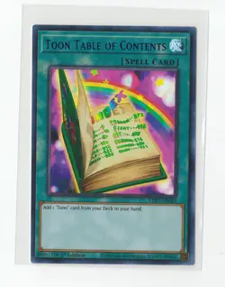 Yugioh Toon Table Of Conte LDS1-EN069 1st Edition Ultra Rare Blue Nm - Image 1