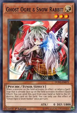 Yugioh RA04-EN015 - Ghost Ogre & Snow Rabbit - Collector's Rare - Image 1